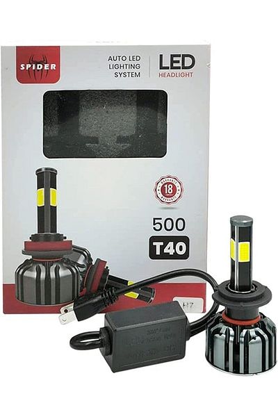 Spider Car Headlight Auto LED Lighting System T40 500W H7