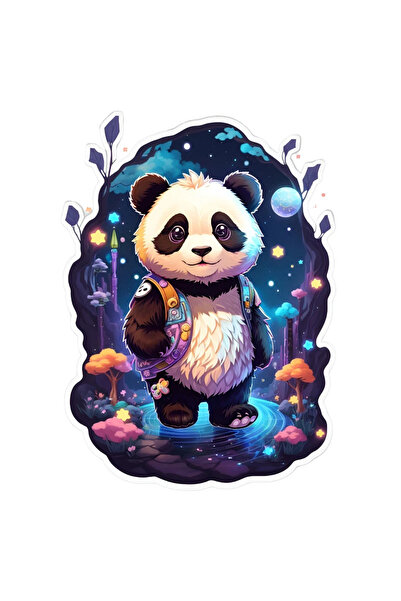 INOVATIX Set de 8 piese, autocolant cu panda pe inserție, INOVATIX®. 6 cm