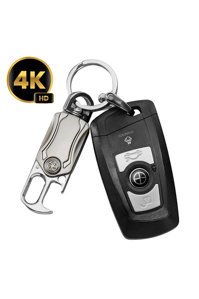 Spionescu Spy car key with hidden camera and keychain, K800, 4K, 75° viewing angle, 900 mAh battery