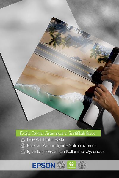 Postifull Wooden Framed Poster, Seaside, Photo, Green Color Poster, 2025 Summer Selection, No:109584