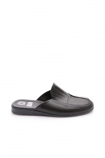 DGN Men's Leather Groom Slippers