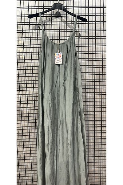 MADE İN ITALY Italian Silk Dress with Inner Lining and Straps