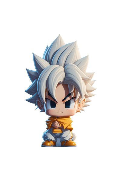 INOVATIX Set of 8 pieces, Goku fighter sticker, INOVATIX®. 6 cm