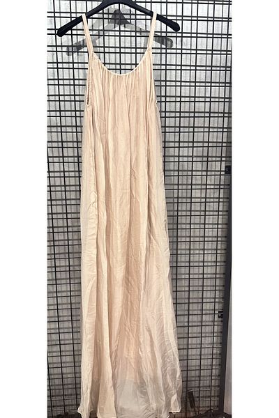 MADE İN ITALY Italian Silk Dress with Inner Lining and Straps