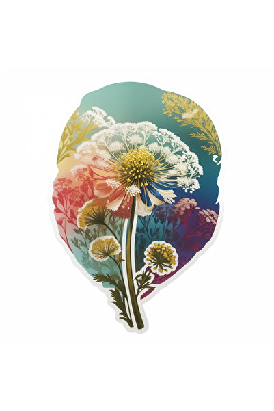 INOVATIX Set de 8 autocolante cu flori din dantelă Queen Anne, INOVATIX®. 6 cm