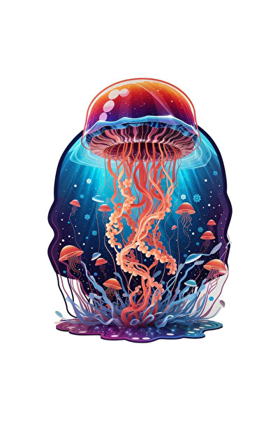 INOVATIX Set de 8 autocolante meduze din dantelă, INOVATIX®. 6 cm