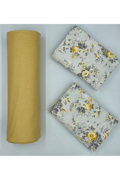 pınarhome collectıon 100% Organic Cotton Soft Fabric Embedded Sheets+Pillow Cover Corner Depth 28-30 Cm**New Season**