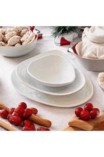 BARITCIOGLU Yemek takımı Modern Yeni Model Damla Taş Çorba Kasesi Yemek tabağı Servis Tabak