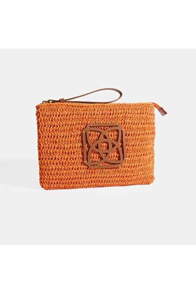 Desa Жіноча помаранчева сумка з логотипом Monogram