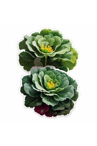INOVATIX Set of 8 pieces, Kale Flowers Sticker, INOVATIX®. 6 cm