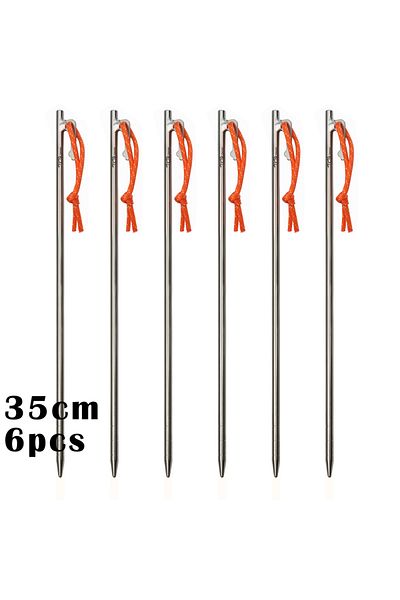 Choice 8x350 6pcs TiTo Titanium Alloy Tent Pegs Outdoor Camping Tent Nail Anti-bending Heavy Duty Canopy Ti