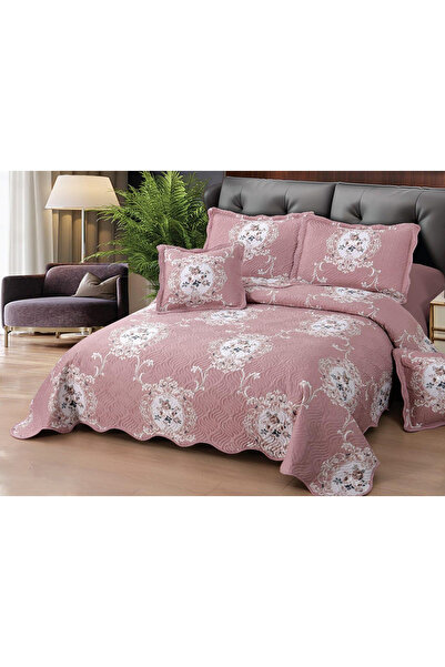 OEM Cuvertură bumbac 100%, 5 piese, pat 2 persoane, 230x250 cm, CB252