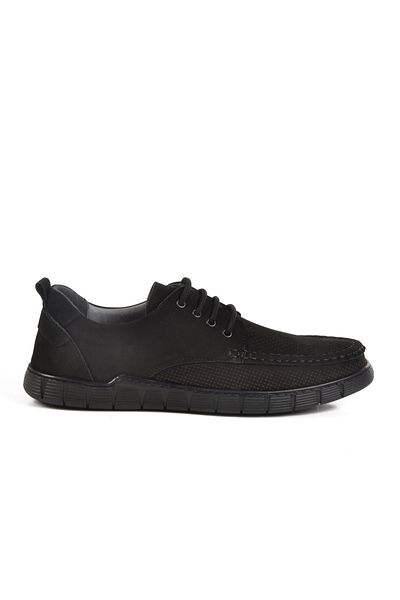 AYAKMOD Black Nubuck Genuine Leather Men's Casual Shoes 995-1 m