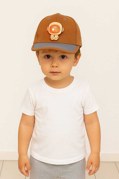gigigiyim Astronaut Patterned Lighted Children's Hat