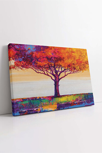KOSS Dijital Pictură pe pânză cu arborele vieții colorat, pictură cu copac co...