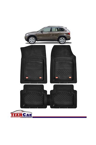 TEAMCAR Tray Type Car Mats Compatible with BMW X5 E70 (2006-2013), Black