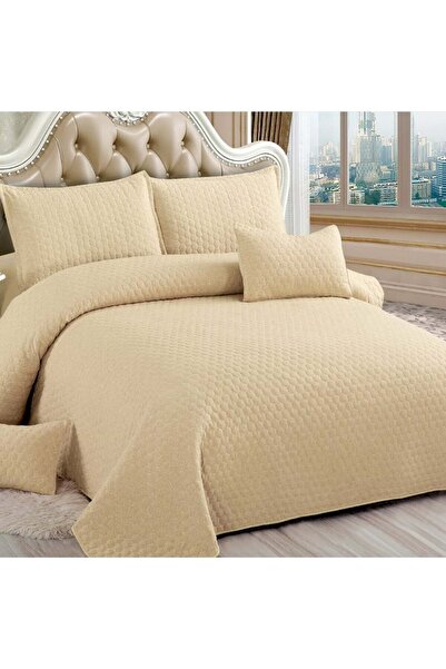 OEM Cuvertură bumbac cu in, 5 piese, pat 2 persoane, 220x240 cm, CBI11