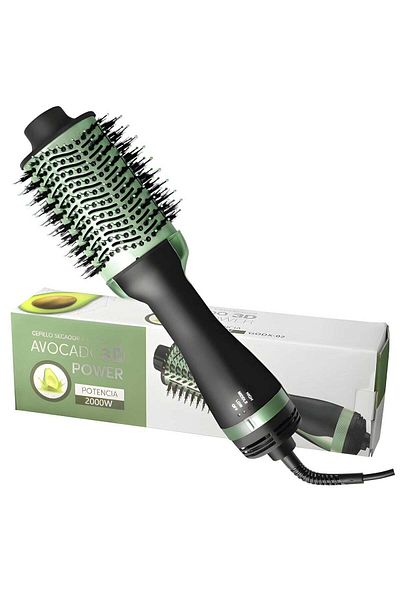 ONE STEP Avocado 3D One-Step Hair Dryer and Volumizer Hot Air Brush, 4-in-1 One Step Hair Dryers & Blower Bru