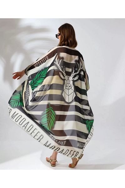 CVS Kimono din șifon cu croiala confortabilă pentru femei - verde