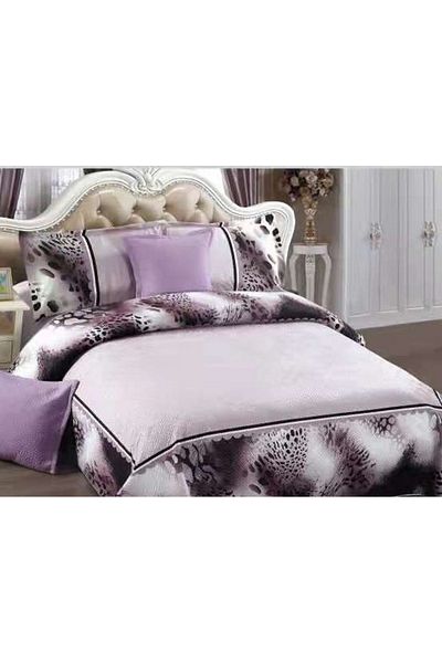 OEM Quilted velvet blanket, with pattern, 5 pieces, double bed, 230x250 cm, CM22
