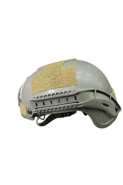 NkyÜniforma Nky Uniform Adjustable Tactical Helmet – Nvg Mount, Side Rail & Velcro Patch (Black/Khaki/Beige)