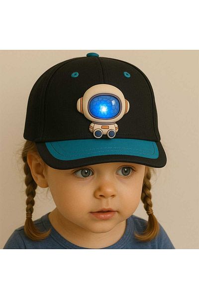 gigigiyim Astronaut Patterned Lighted Children's Hat