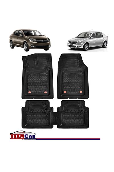 TEAMCAR Covorase Auto Tip Tavă ® Dacia Logan 1, 2, Facelift, Protecție Completă Interior