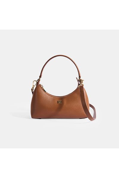 Desa Women's Tan Shoulder Strap Mini Leather Handbag