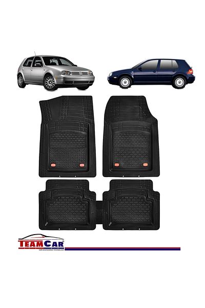 TEAMCAR Covorase Auto ® Volkswagen Golf 4, Negru, Antiderapante, Fără Miros