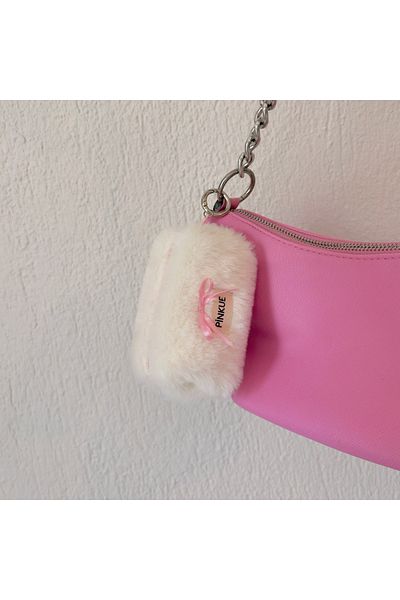 PİNKUE Pinkue Basic White AirPods & Mini Wallet
