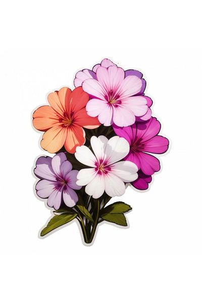 INOVATIX Set of 8 pieces, Sticker Brumaire Flowers, INOVATIX®. 6 cm