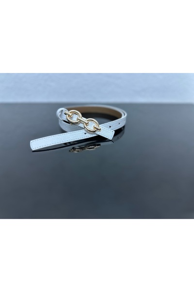 VERAMO حزام نسائي عريض 1.4 سم مع تفاصيل مشبك ذهبي عصري أنيق