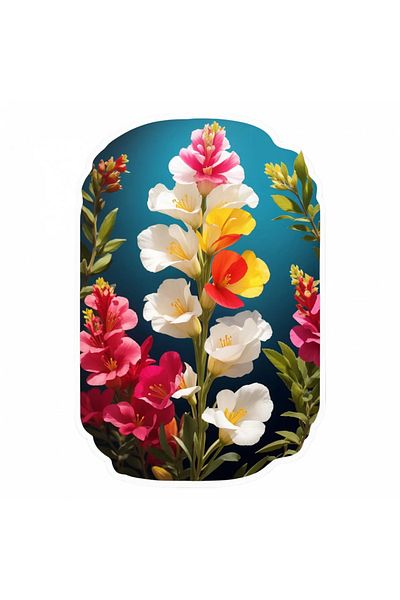 INOVATIX Set of 8, Lion's Mane Flowers Sticker, INOVATIX®. 6 cm