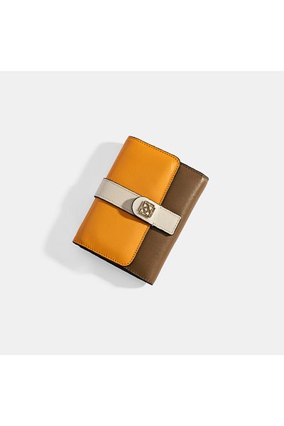 Desa Women's Orange / Brown Leather Wallet