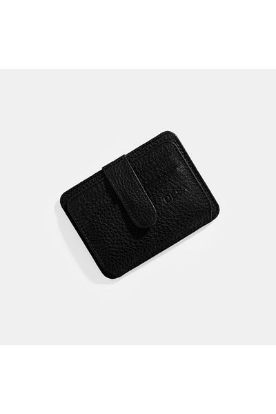 Desa Men's Black Leather Card Holder