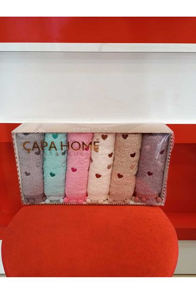 Çapa Home Cotton 6 Li Premium Special Quality Gift Daily Use Kitchen Towel 30X50