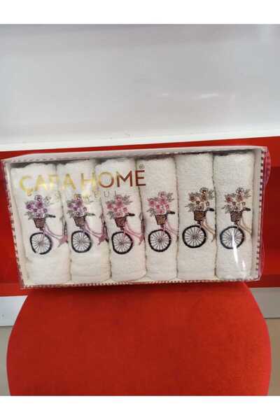 Çapa Home Cotton 6 Li Premium Special Quality Gift Daily Use Kitchen Towel 30X50