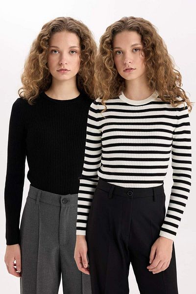 DeFacto Fitted Rib Sweater D5506Axns