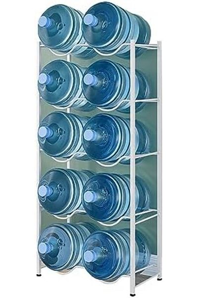 Generic KUANGGE Tray Rack for Water Jug Cooler - Durable Double-Row Storage Organizer