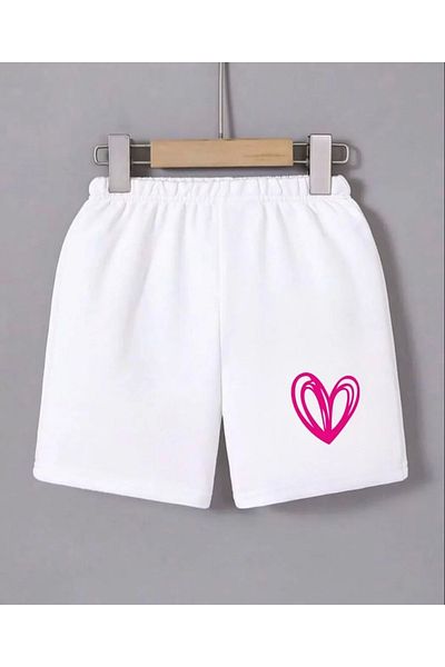 Black Diamonds Women's Elastic Waist Printed Mini Shorts - White