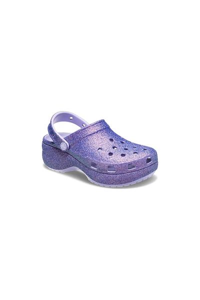 Crocs Platformă Irid Glitter Clog Violet