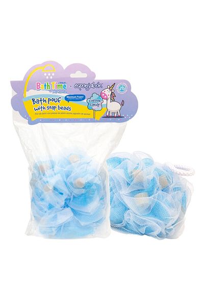 Esponjabon 2 in 1 Shower sponge with exfoliating mesh & built-in soap, cotton candy scent, Espojabon, 1 pc