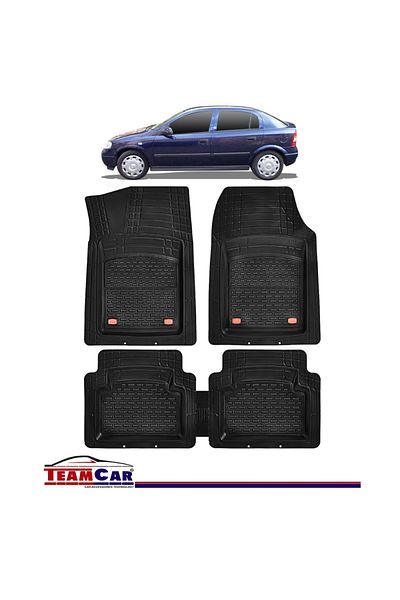 TEAMCAR TeamCar® Car Mats Type Tray Opel Astra G (1998-2009) Black Durable Material