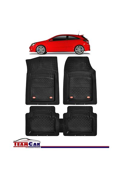 TEAMCAR TeamCar® Car Mats Type Tadia Opel Astra H Coupe (2004-2014) Black Durable Material