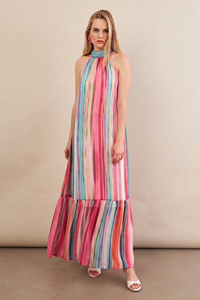 Cool & Sexy Kadın Multi Astarlı Maxi Şifon Elbise PSG1004
