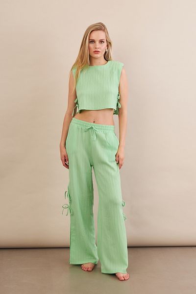 Cool & Sexy Set de damă verde cu umăr căptușit în partea de jos KED002
