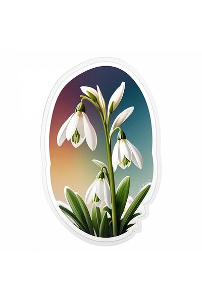 INOVATIX Set of 8 pieces, Snowdrop Thread Sticker, INOVATIX®. 6 cm