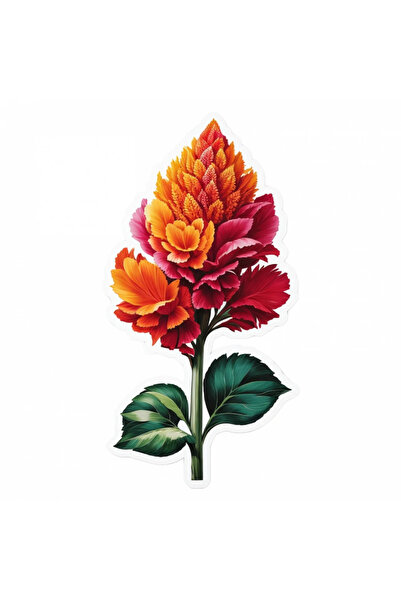 INOVATIX Set de 8 bucăți, autocolant floare creastă de cocoș, INOVATIX®. 6 cm