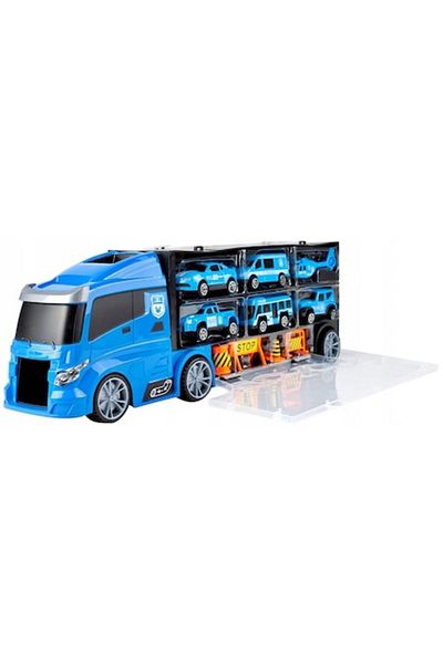 Smart Vibe Set camion poliție cu mașini și elicopter, KinderVibe