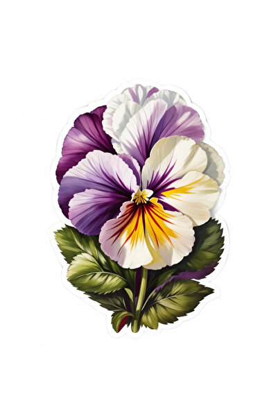 INOVATIX Set de 8 bucăți, autocolant floare panseluță, INOVATIX®. 6 cm